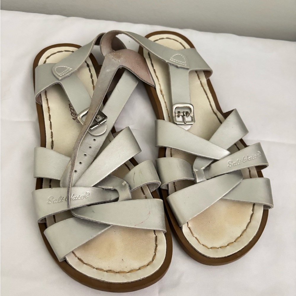 Salt Water Sandals by Hoy in Silver